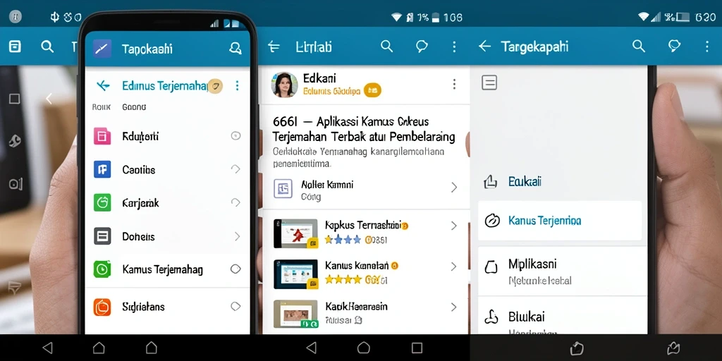 Antarmuka aplikasi 666I yang sederhana dan intuitif untuk Kamus Terjemahan.
