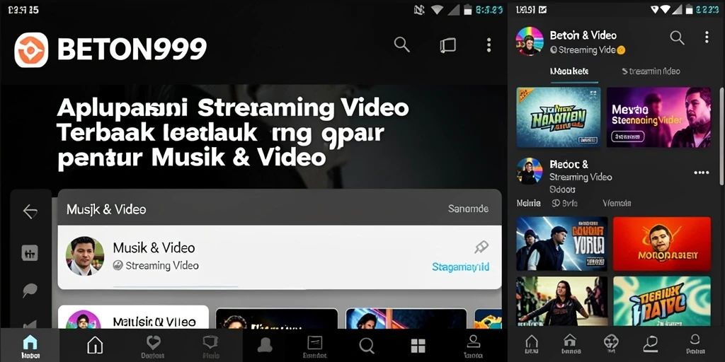 Tampilan antarmuka BETON999 dengan fitur Streaming Video yang menarik.