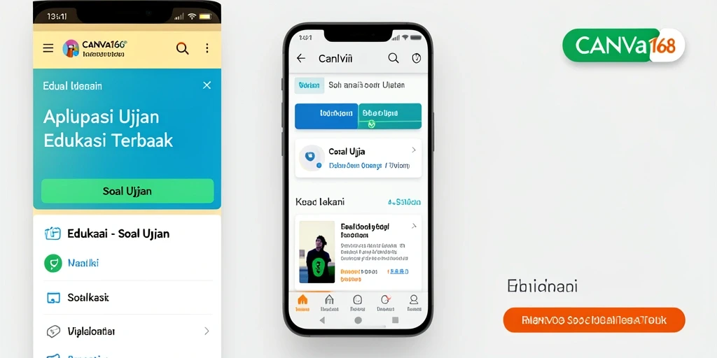 Screenshot utama CANVA168 menampilkan antarmuka soal ujian yang menarik.