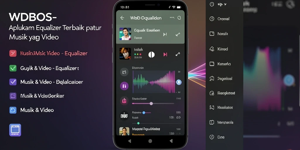 Tampilan antarmuka WDBOS dengan berbagai pengaturan Equalizer yang mudah diakses.
